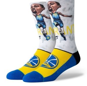 NWT Stance x NBA DURANT BIG HEAD Crew Socks Size L GSW Kevin Durant